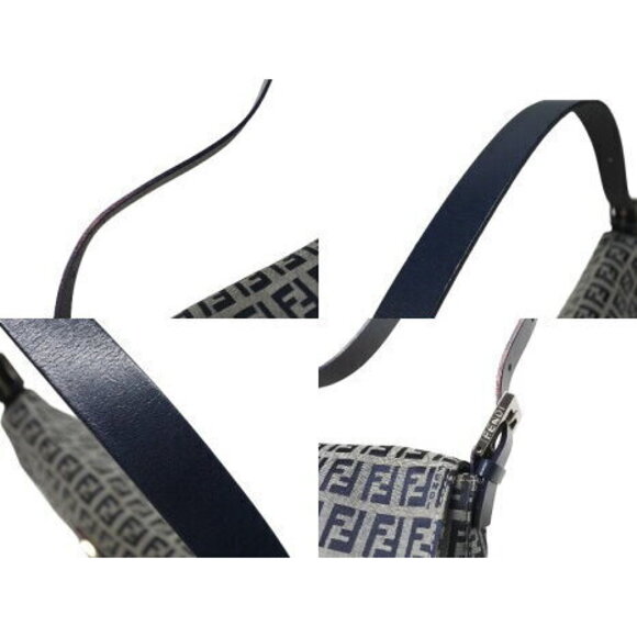 Fendi Zucchino Maa Bucket one shoulder bag Navy Blue - Picture 3 of 7